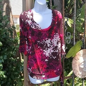 George abstract floral top extra large